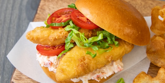 Craft Beer Battered™ Cod
Sandwich with Lobster Mayo