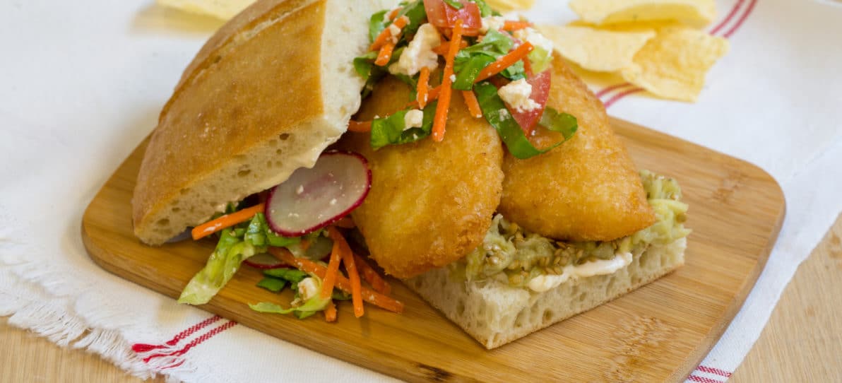 Mediterranean Cod Sandwich