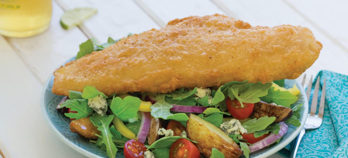 Crunchy Haddock “FishNChips” Salad
