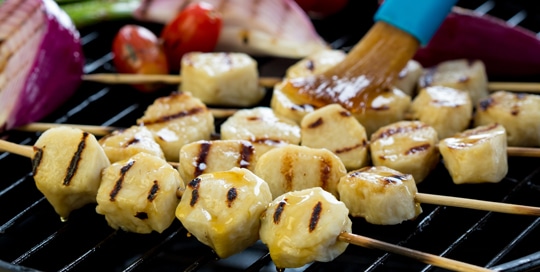 Glazed Scallop & Seafood Skewers